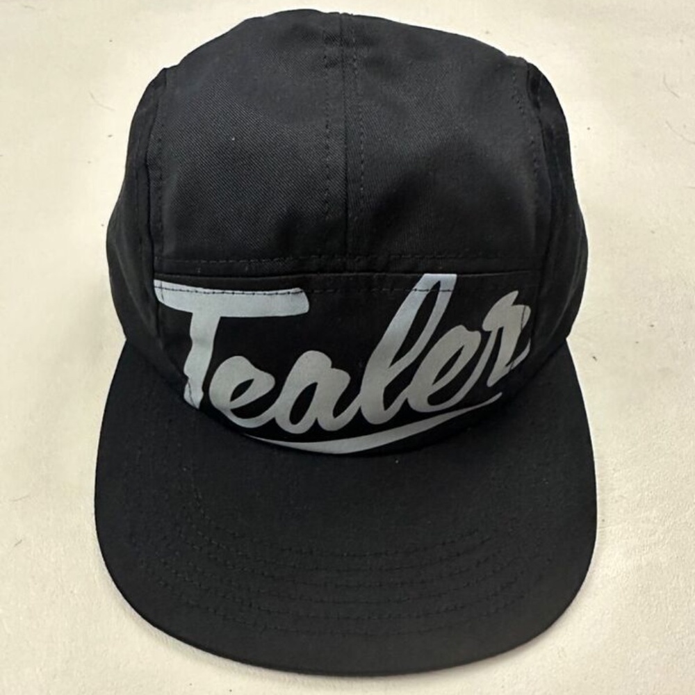 New Tealer Logo Black 5 Panel Baseball Cap Hat One Size